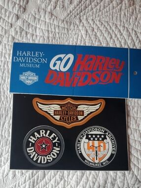 Harley-Davidson Blue and Red Promotional Sticker Sheet